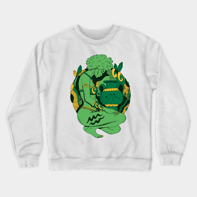 Forrest Green Aquarius Beauty Crewneck Sweatshirt by kenallouis